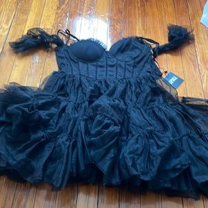 Black dress with corset, size small. New with tags.